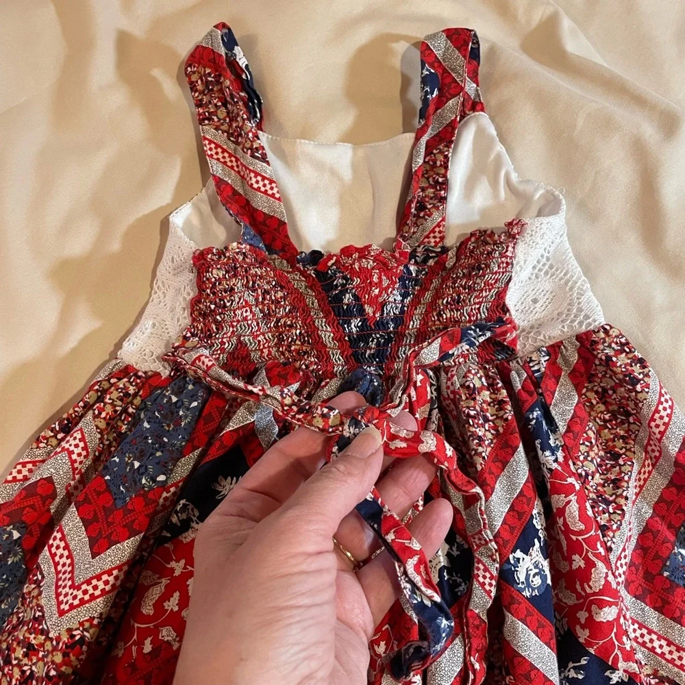 Kids’ Dress Bundle - Light Blue, Yellow, and Red/White/Blue, Size 5/6 (Medium)‎